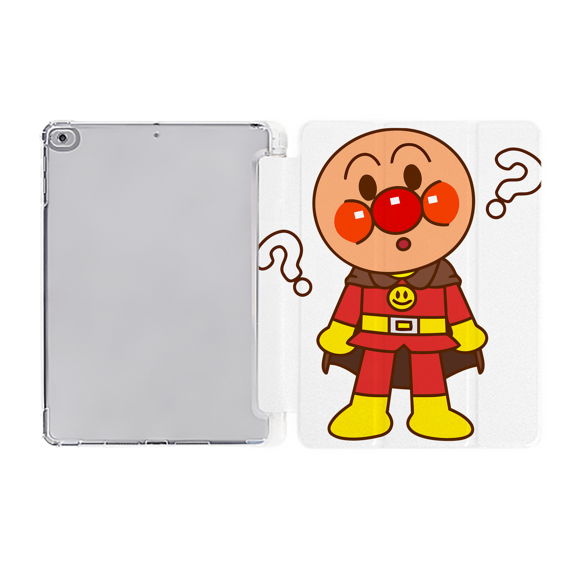 （画像用） アンパンマン Anpanman IPad ケース ペン収納付き 三つ折りスタンド PUレザー×シリコン 対応機種9.5/10.5/10.9インチ